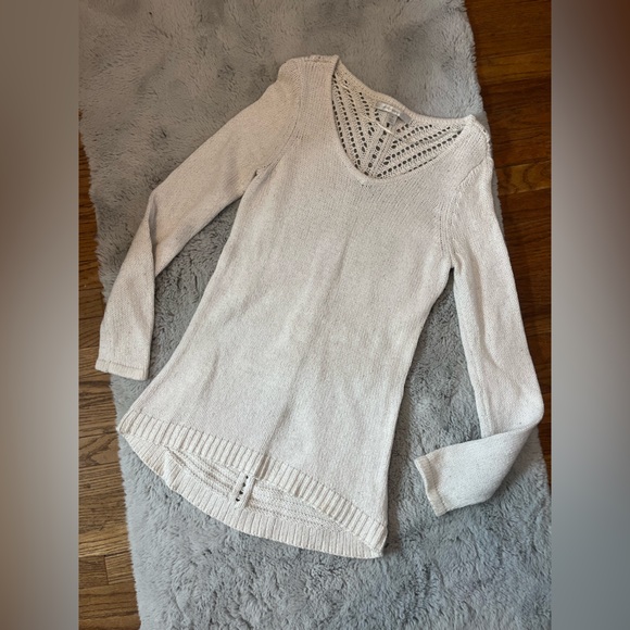 LC Lauren Conrad Cream Knit Sweater - Picture 1 of 4